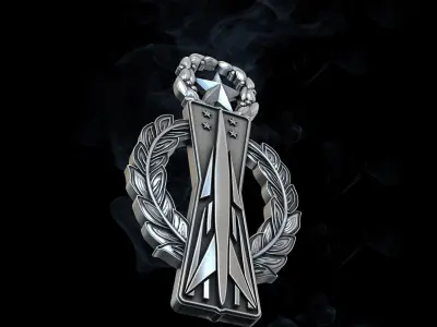 Missile Badge 3D print model