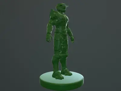 HALO MASTER CHIEF SCULPTURE 3D model