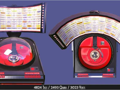 Vintage Retro Rockola Jukebox model 2 Low-poly 3D model