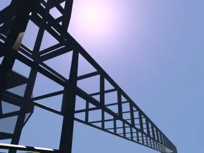 Rigged Crane Low-poly 3D model