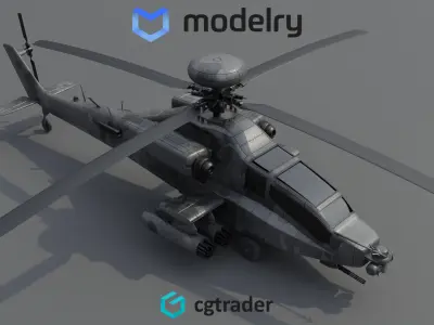 Attack Helicopter 3D model get