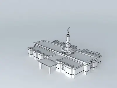 Templo Mormon (M). Free 3D model