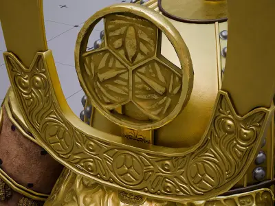 Japanese Samurai Helmet 3D model purchase