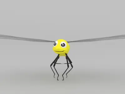 Cartoon Dragonfly 3D Model 3D model