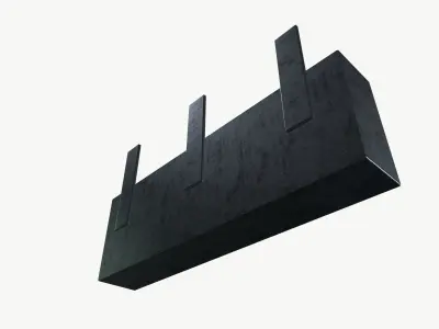 Tipper Truck Tail Light Broken Low-poly 3D model