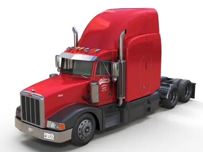 Peterbilt 377 Low-poly 3D model
