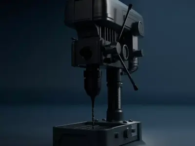 Drill Press Low-poly 3D model order