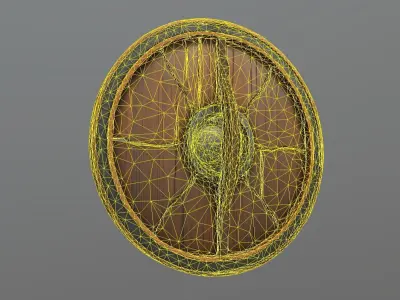 Round Shield Medieval Game-Ready 3D Model Low-poly 3D model