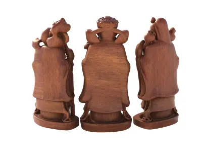 Fu Lu Shou Low-poly 3D model