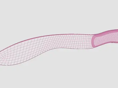 Sci-fi Knife made with blender Low-poly 3D model