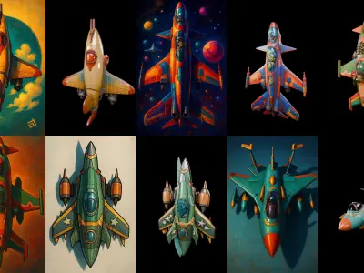 AirCraft bundle 11 pack 100 glb Low-poly 3D model
