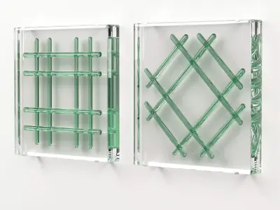 Wall Glass Blocks - Decorative Frame - Grids - Part 8 3D model