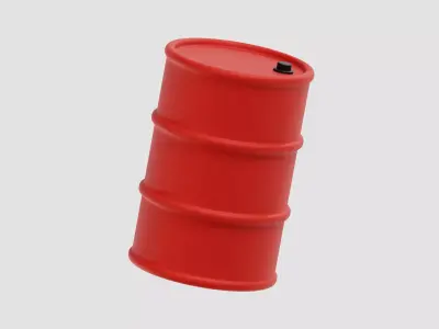 Oil Barrel oil drum Low-poly 3D model