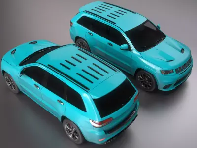 Modern American Luxury SUV - Grand Offroad - 4 LODs - Unity UE Low-poly 3D model