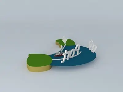 Sea Electrical Dam Free 3D model