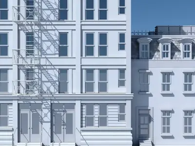 Commercial Building Facade 02 3D model