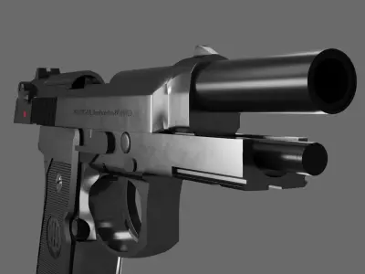 Beretta M9 Model Free 3D model