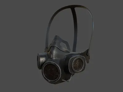 Gas mask Sci-Fi helmet 3d model military combat fantasy weapon  Low-poly 3D model