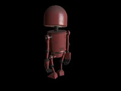 Robot Free low-poly 3D model 2