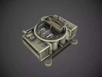 Holley  2x4 carburetor Low-poly 3D model
