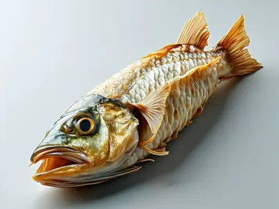 Realistic Dried Fish 3D Model Low-poly 3D model