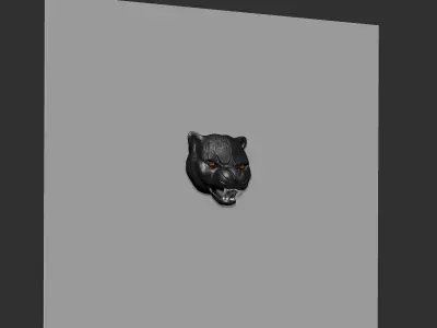 Tiger face wall mounted 3D model