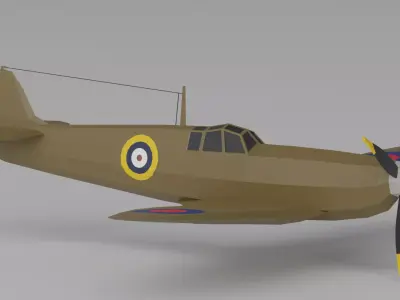 Supermarine Spitfire Royal Air Force Fighter WW2 3D model purchase