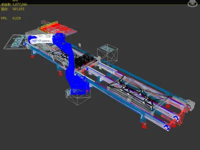 Palletizing Robot Cell 3D model