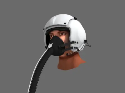 Pilot Helmet 3D model