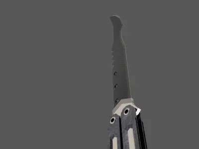 Butterfly Knife Low-poly 3D model