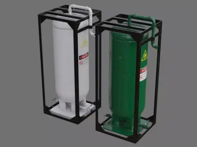 Oil Storage 1A Low-poly 3D model