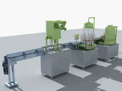 Industrial Equipment 12- Beverage Production Line 3D model