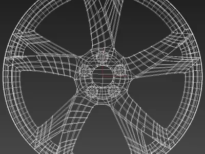 Car rim 2 Low-poly 3D model