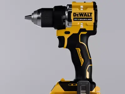 High-Detail DeWalt Cordless Drill Driver 3D model