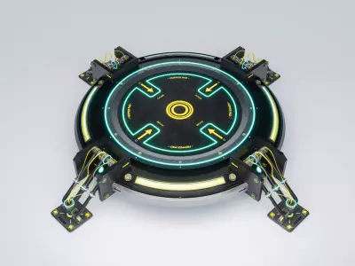 HopperPad Low-poly 3D model