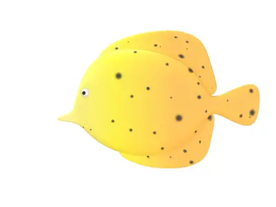 Cartoon Stylized Fish 3D Model 3D model purchase