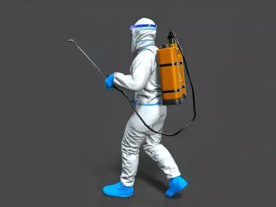 man Character Low-poly 3D model 2