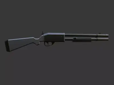 Shotgun1 Low-poly 3D model