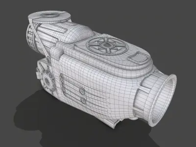 Night vision scope 3D model