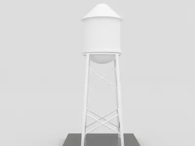 Industrial Water Tank 3D model