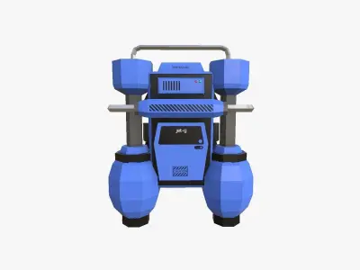 Jetpack Low Poly G03 - SciFi Character Design Low-poly 3D model