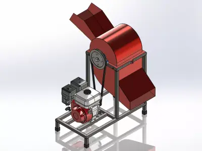 3D model of a Branch Shredding Machine 3D model