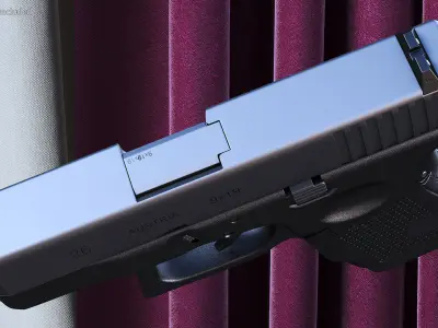 Sub Compact 9mm Pistol 3D model