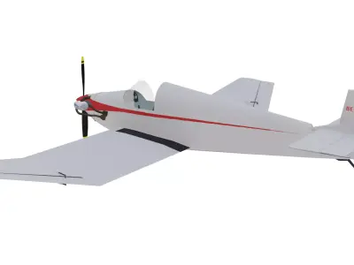 Jodel D9 Bebe Low-poly 3D model