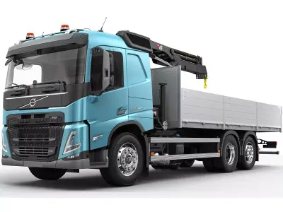 Volvo FM 2020 Crane 3D model