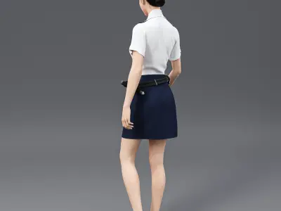 Policewoman officer 3D model