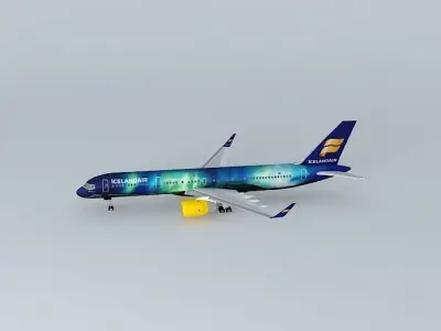 Icelandair Boeing 757  200W Hekla Aurora Free 3D model