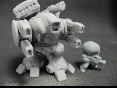 CHIBI-TECH SD - PLS-4 DUO GUNPOD       3D print model