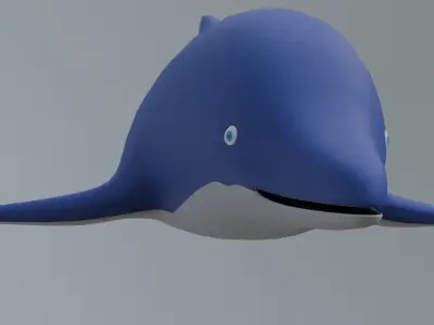 Cartoon Dolphin 3D model purchase