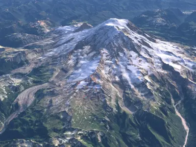  Large Scale Terrain - Mount Rainier 